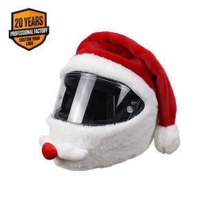 Chapeau <span class=keywords><strong>de</strong></span> Noël en velours style américain, best-seller, <span class=keywords><strong>pour</strong></span> <span class=keywords><strong>casque</strong></span> <span class=keywords><strong>de</strong></span> vélo, couvre-chef décoratif <span class=keywords><strong>pour</strong></span> les fêtes - Product Image 1
