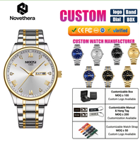 Jam Tangan Pria 2626 Men Watch De Luxe Stainless Steel Quartz Tahan Air dengan Logo Custom, Pesanan Partai Kecil