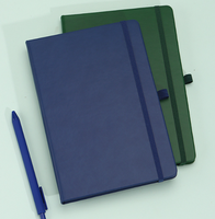 Individuelles LOGO A5 Hardcover-Notizbuch PU-Leder Thermobindung Notizbuch Hochwertiges Notizbuch mit Gummiband für Geschäftstreffen