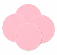 Sous-verre en silicone résistant à la chaleur, écologique, style bohème (jusqu'à 230°C) - Protection de table durable de 9 cm pour tasses à café chaudes et vapeur
