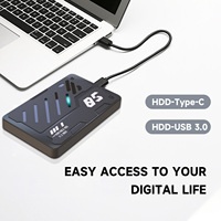 Hard Drive Eksternal Portabel 2.5 Inch RGB Tipe Baru Antarmuka Tipe C HDD Kapasitas 500GB 750GB 1TB untuk Komputer