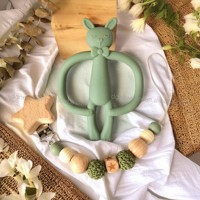 Lot de 2 attaches-sucettes en silicone pour bébés nouveau-nés, avec jouets de dentition animaux (éléphant, lapin) – Cadeau idéal – Meilleures ventes