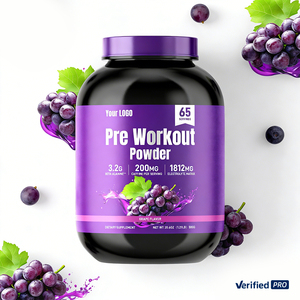 Poudre pré-entraînement haute stimulation, saveur raisin, énergie extrême, concentration, alimentation sportive - Product Image 1
