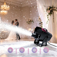 Machine à neige LED RGB en gros pour usine, projecteur de scène, générateur de neige artificielle avec télécommande pour extérieur/intérieur