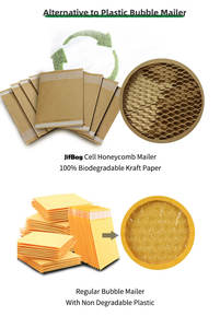 Sobres de Papel Kraft Acolchados Compostables, Bolsa de Envío Biodegradable con Acolchado de Nido de Abeja para Embalaje - Product Image 2