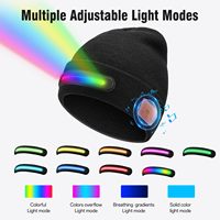 Gorro 3 en 1 con Iluminación RGB y Música, Linterna LED, Auriculares Bluetooth, Llamadas Manos Libres, Gorro de Invierno para Exteriores, Éxito de Ventas en AMZ