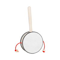Vente en gros OEM : Peau de tambour réglable et durable de 4 pouces en bois et plastique, avec manivelle et jante noire, pour instrument de percussion musicale