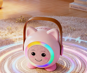 Pink Cat Portable Bluetooth <b>Speaker</b> With RGB <b>LED</b> Light Wireless Microphone Karaoke Use Rechargeable Battery Full-Range Audio 7 - Product Image 2