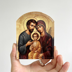 Uv in K9 Mô hình tinh thể vòm chặn giấy thánh mẹ Cổ Tích theo chủ đề khắc đánh bóng trang trí lưu niệm MH-F0262 - Product Image 6