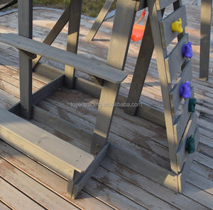 Columpio de madera para exteriores, muy vendido, con escalera de escalada, silla colgante, juegos para patio escolar, jardín - Product Image 3