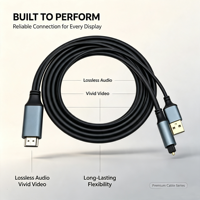 Câble convertisseur audio ARC/eARC vers optique Toslink SPDIF, gaine en aluminium tressé, port d'affichage