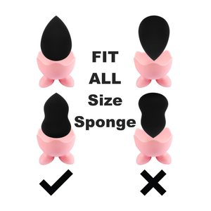 Support de présentation pour éponges de maquillage, étui pour éponges cosmétiques, support pour houppettes, support de séchage en silicone souple pour houppettes à poudre, support pour houppettes en forme d'œuf, support pour tampons de beauté - Product Image 3