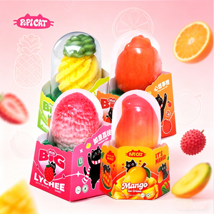 Crème glacée aux fruits <span class=keywords><strong>ananas</strong></span>, litchi, orange, mangue, emballage en boîte 3D, tendance virale sur les réseaux sociaux, vente chaude, dessert pour boutique, café, vente au détail - Product Image 1