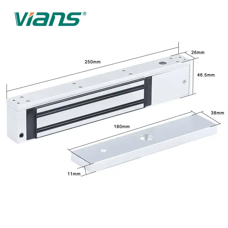 Sistema de controle seguro de acesso da porta, 5 fios 280kg 600lbs fechadura magnética com comentário do sinal