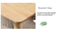 Vente chaude de haute qualité MDF bureau CHÊNE jambe en bois rectangle installations de loisirs de luxe café table à manger tables d'extérieur produit