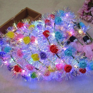 Couronne de fleurs lumineuse LED pour fête de mariage, guirlande décorative pour femmes et filles, accessoire lumineux pour cheveux, bandeau pour anniversaire - Product Image 5