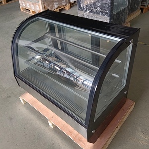 Truy cập hàng đầu hiển thị thực phẩm Showcase CE giá rẻ Pastry Máy tính để bàn kính Máy làm lạnh hiển thị tủ lạnh lạnh hiển thị mát - Product Image 3