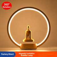 Lampe de table Bouddha flottant à lévitation magnétique LED, pour la méditation, la chambre à coucher, le salon, style nordique moderne minimaliste, vente chaude