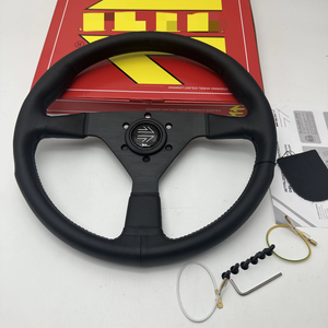Volant de course pour modification de voiture de sport, modèle universel en cuir de 14 pouces avec espacement des trous de 70 mm - Product Image 1