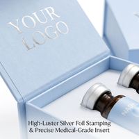 Caja de Cartón Personalizada para Frascos Pequeños de Péptidos, Caja de Regalo Cosmética con Cierre Magnético, para Medicamentos, con Forro de EVA