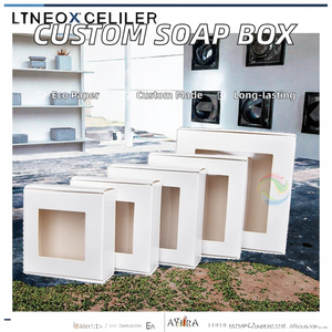 Wholesale Custom <b>White</b> Paperboard Soap <b>Boxes</b> with Matt Lamination Recyclable Square Packaging for <b>Gift</b> & Craft - Product Image 2