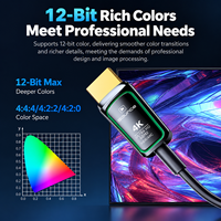 Câble HDMI 2.0 en fibre optique Biaze 4K 60Hz AOC, câble HDMI optique actif HDR ARC pour téléviseur, projecteur, moniteur, longue distance