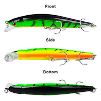 Leurre de pêche rigide 10cm/8.4g, gros minnow artificiel en plastique ABS, pour la pêche ciblée du bar, de la truite, de la carpe en ruisseau, rivière, lac, flottant