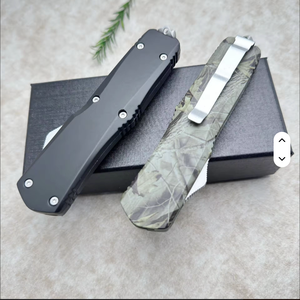 Folding OTF Spring Automatic Outdoor Camping Utility Mini <b>Pocket</b> Survival Tactical Assisted Knife <b>Plastic</b> Handle OEM DIY WKC-K-1 - Product Image 5