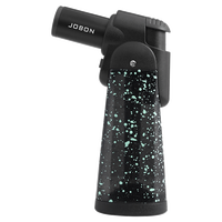 Briquet torche à flamme oblique coupe-vent en acier rechargeable au butane pour barbecue, cigares, cigarettes, cadeaux promotionnels, design bohème Vasipor