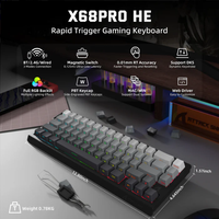Attack Shark X68 PRO HE Mechanical Gaming Keyboard Hall Effect Magnetic Switch 8K Polling Rate RGB Backlit 3-Mode Wireless