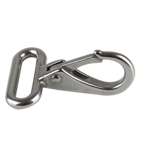 Accessoires pour sacs, fournitures pour chiens, quincaillerie, mousqueton à gâchette en métal, fermoir, mousqueton carré fixe en acier inoxydable 304 316