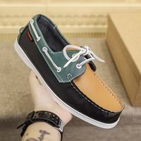 Chaussures habillées classiques pour hommes en cuir véritable avec logo personnalisé, prêtes à l'emploi, pour la conduite, le travail, le bureau, la ville, à lacets, semelle extérieure en caoutchouc