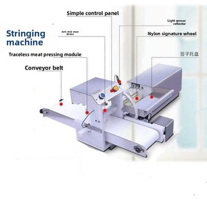 Automatic Meat Skewer Making Machine High Rigidity 2000 <strong>Strings</strong>/Hour Capacity 220V Commercial Use - Product Image 6