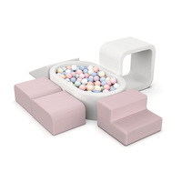 Ensemble de jeu en mousse souple pour enfants avec piscine à balles, escaliers d'escalade pour tout-petits, toboggan, tunnel, équipement de jeu sensoriel intérieur