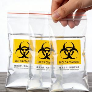 ถุงเก็บตัวอย่างอันตรายทางชีวภาพสำหรับห้องปฏิบัติการชีววิทยา พร้อมรูเจาะ ถุงพลาสติกใสสำหรับขนย้ายตัวอย่าง - Product Image 5