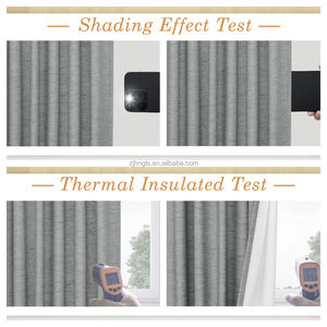 100% पॉलिएस्टर माइक्रोफाइबर ब्लैकआउट पर्दा कपड़े अलग-अलग लौ रिटर्टेनेंट वाटरप्रूफ पा गर्मी इन्सुलेशन विरोधी बैक्टीरिया - Product Image 5