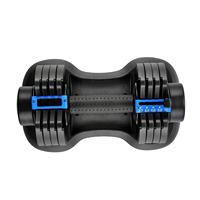 Haltère réglable compact avec système de réglage du poids, haltère de 11 kg peu encombrant pour appartement et débutants