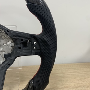 Volante de Fibra de Carbono Semiperforado para VW Volkswagen Golf 5 6 7 6r 7r R MK5 MK6 MK7 MK7.5 Gti Jetta Polo Passat B8 - Product Image 2