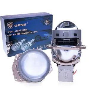 GPNE סופר מואר 55W 12000lm Hi Lo קרן אור 3.0 אינץ דו נורת LED מקרן עדשת פנס עבור מכונית h4