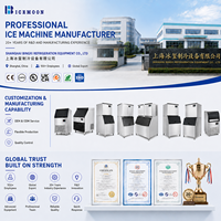 Máquina de Hielo Comercial Profesional de 136 kg/24 h, Máquina de Hielo en Cubos de Acero Inoxidable de 300 lb para Restaurante, Directo de Fábrica