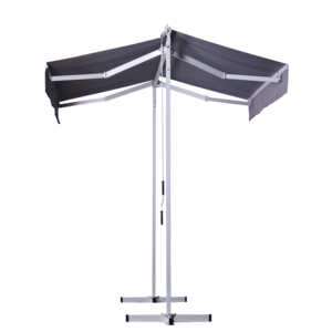 Manual de aluminio retráctil doble lado libre toldo con paneles solares 5X3M - Product Image 1