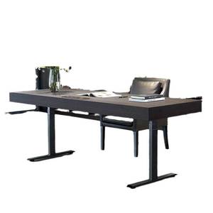 مكتب كمبيوتر من الخشب المصمت الإيطالي البسيط ، مكتب كمبيوتر متعدد الوظائف قابل للتعديل للدراسة في المنزل بتصميم فاخر بحجم خفيف - Product Image 5