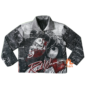 Chaquetas de Anime Tapiz personalizado Chaquetas con cremallera <span class=keywords><strong>Chaqueta</strong></span> de talla grande para hombre Abrigo Streetwear <span class=keywords><strong>Jack</strong></span> Tapestri personalizado para hombre Ropa - Product Image 4