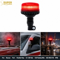 SM812ACR 12-24V 12 LED Luz Estroboscópica de Advertencia de Emergencia de Alta Potencia para Montacargas, Autobús Escolar, Ámbar, Azul, Rojo