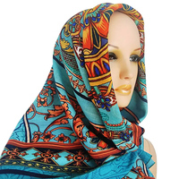 ASIE du sud-est rideau Autriche voile ÉCHARPE brodé floral hijab tissu pour la vente en gros ÉCHARPE IMPRIMÉE NUMÉRIQUE VOILE