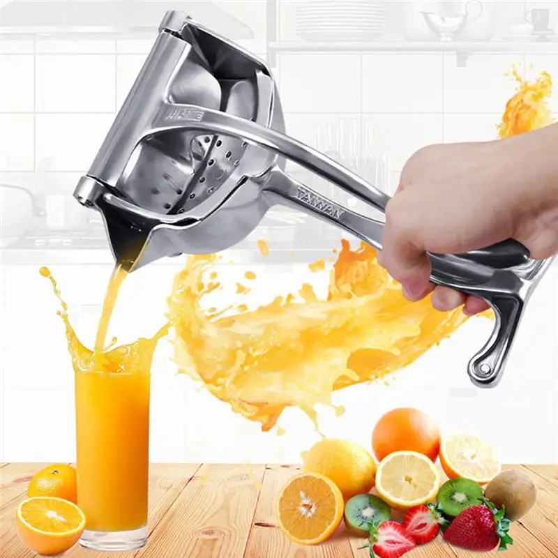रसोई सामान के लिए नए उत्पादों 2023 व्यक्तिगत त्वरित प्रेस पोर्टेबल खट्टे स्टेनलेस स्टील फल नारंगी हाथ जूसर निचोड़ने