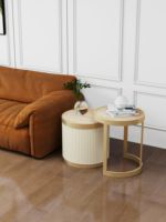 Table basse ronde moderne de luxe, ensemble de meubles de salon, table d'appoint centrale, ensemble de tables d'appoint de style nordique tendance