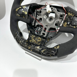 Volant en fibre de carbone doré forgé, best-seller, pour Renault <span class=keywords><strong>CLIO</strong></span> <span class=keywords><strong>4</strong></span> RS Design, pour Renault Sport Racing Wheel - Product Image 2