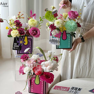 Aierflorist 2 piezas para un juego 12*14,6*8cm nuevo diseño <span class=keywords><strong>Skittles</strong></span> caja de flores hecha a mano - Product Image 2