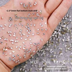 K9 toptan elmas Rhinestones 1440 manikür beyaz daireler alt özel şekilli Mini su damlası kalp şeffaf takı - Product Image 2